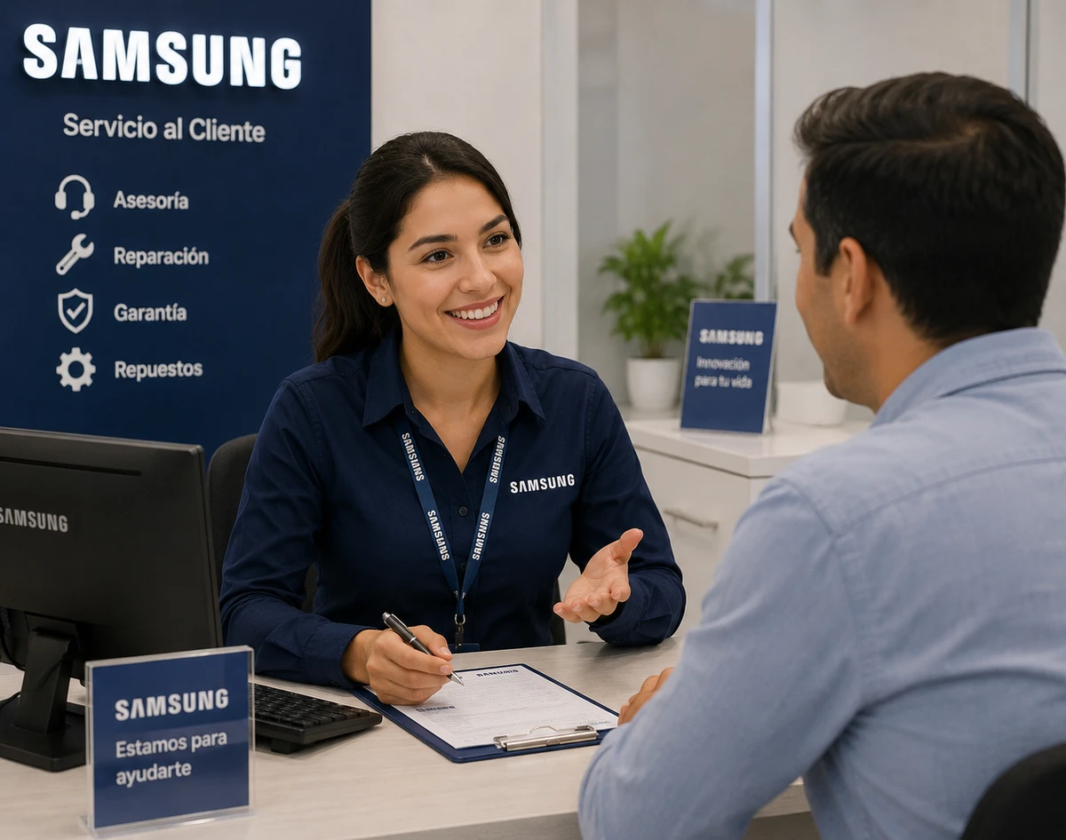 Técnico Samsung atendiendo centro de lavado samsung en Quito
